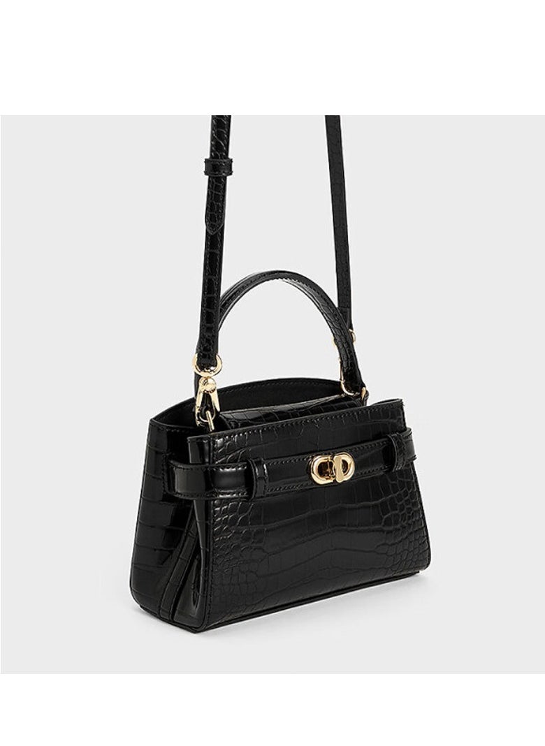 Charles & Keith - Charles & Keith Metal Buckle Strap Tote Shoulder Bag - Image 1