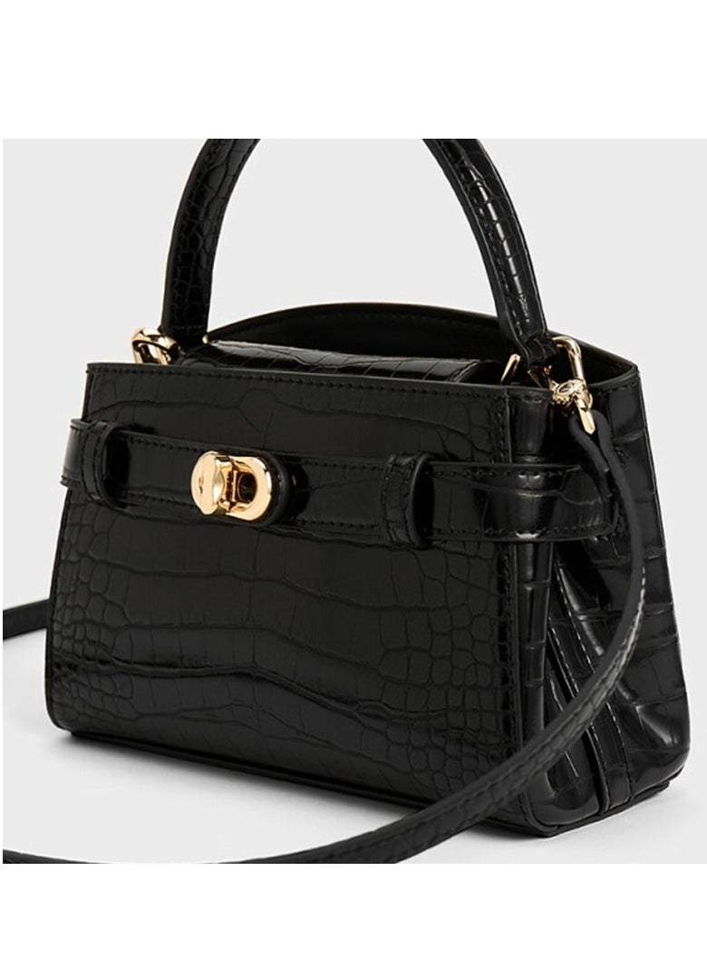 Charles & Keith - Charles & Keith Metal Buckle Strap Tote Shoulder Bag - Image 1