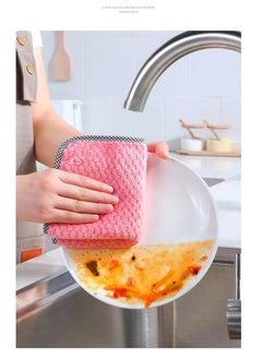 Y&D 10-Piece Kitchen Daily Dish Towel Cloth Rose 25x25cm  - Image 5
