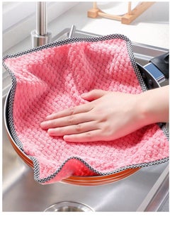 Y&D 10-Piece Kitchen Daily Dish Towel Cloth Rose 25x25cm  - Image 2