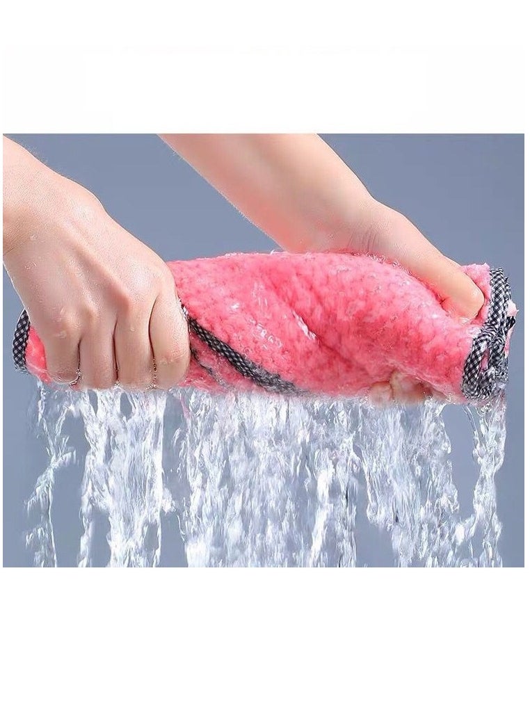 Y&D 10-Piece Kitchen Daily Dish Towel Cloth Rose 25x25cm  - Image 3