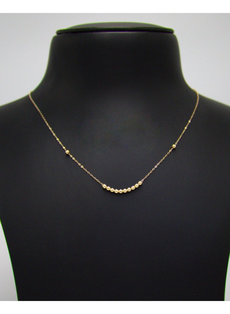 18K gold necklace, weight 1.19 grams.