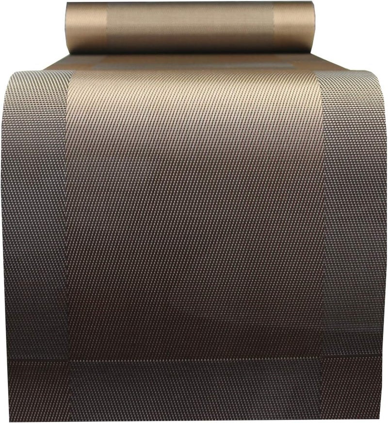 pigchcy Elegant Placemats with Matching Table Runner,Durable Cleaning Placemats for Dining Table Sets(6pcs Placemats+1pcs Table Runner, Chocolate Brown) - Image 2