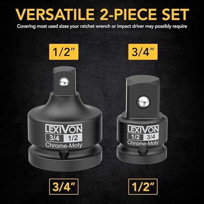LEXIVON محول صدمات مقاس 3/4 بوصة، أنثى 3/4 بوصة × ذكر 1/2 بوصة مخفض | فولاذ سبائك الكروم والموليبدينوم، مصمم بالكامل للصدمات (LX-402) - Image 4