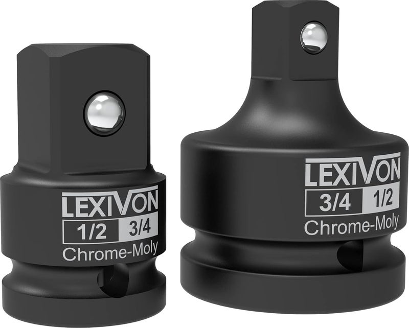 LEXIVON محول صدمات مقاس 3/4 بوصة، أنثى 3/4 بوصة × ذكر 1/2 بوصة مخفض | فولاذ سبائك الكروم والموليبدينوم، مصمم بالكامل للصدمات (LX-402) - Image 2