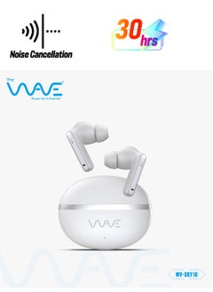 Wave True Wireless Headset Wave Sky10 With ANC and ENC With Touch Control - White  - Image 1