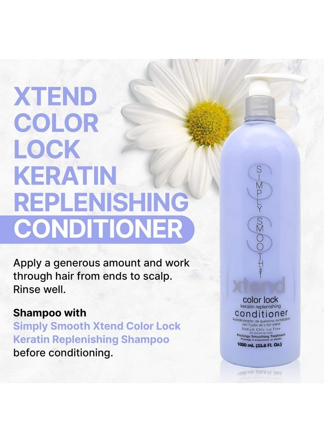 SIMPLY SMOOTH Xtend Keratin Replenishing Color Lock Conditioner Slows Color Fade & Prolongs Hair Color Service Gently Clean & Protect Your Hair Color Sodium Chloride Free 33.8 Fl Oz - Image 3