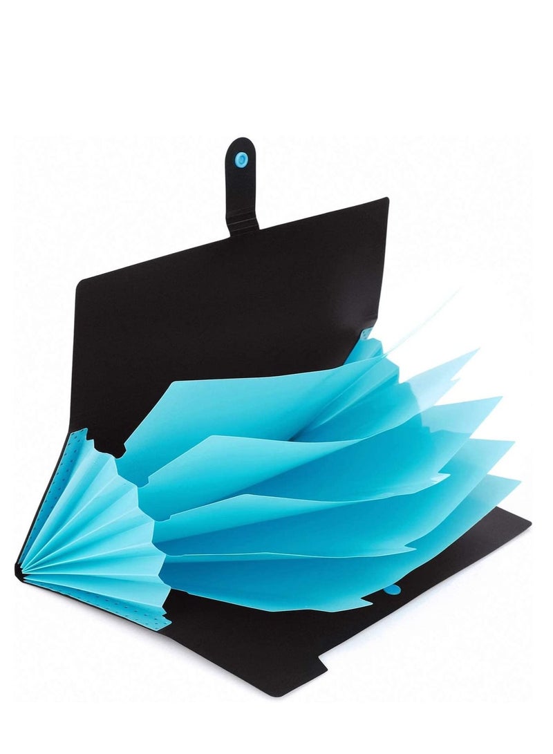 SYOSI 4 Pack Expanding File Folders 6 Pockets Accordion File Organizer File Folder Expanding Folders A4 Letter Size Document Organizer for School Office - Image 4