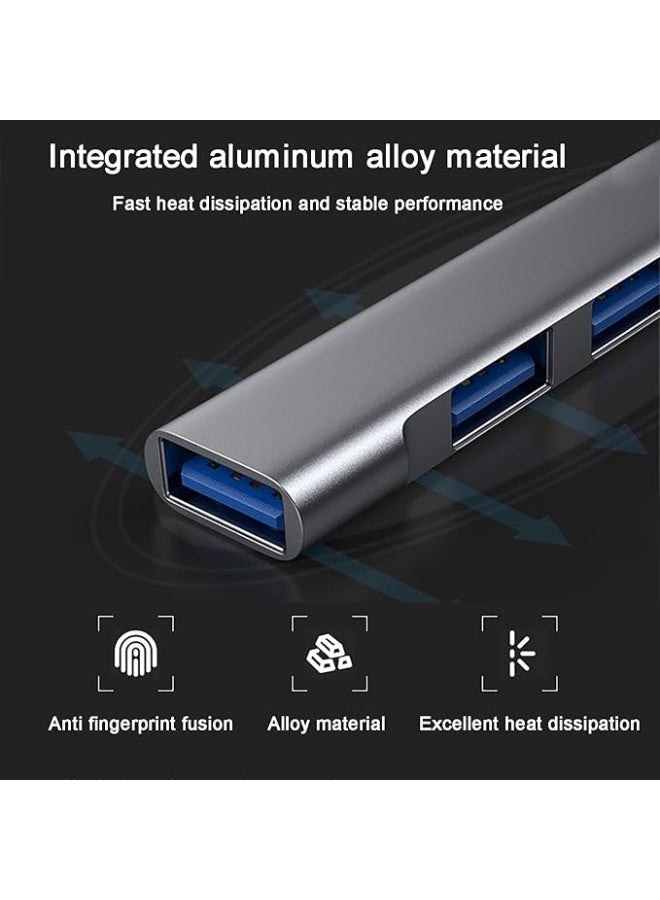 USB-C Hub, USB 3.0 Hub 4 Ports Data Hub Ultra Slim Multiport USB 3.0 5Gbps High Speed Compatible with Matebook PC Type-C Tablet, Surface Pro, Notebook PC, USB Flash Drives etc. - Image 4