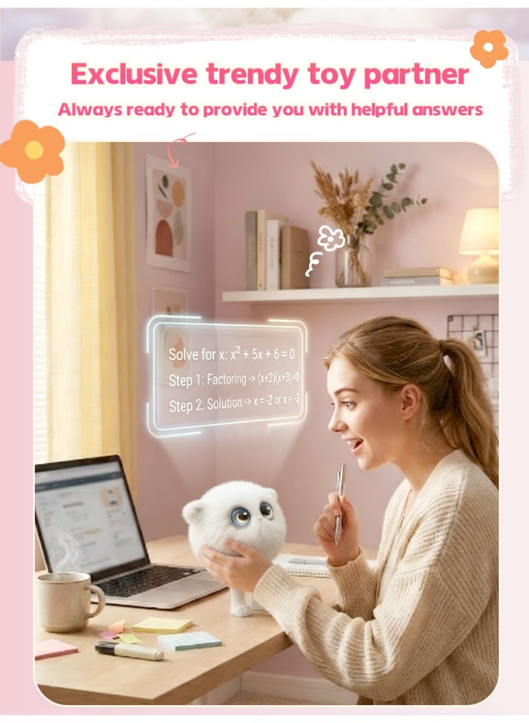 AI Plush Toy 02 Brown AI Smart Plush Toy for Kids ChatGPT AI Companion Robot 69 Languages Voice Interaction Storytelling Learning Assistant Emotional Support Toy Birthday Gift - Image 3