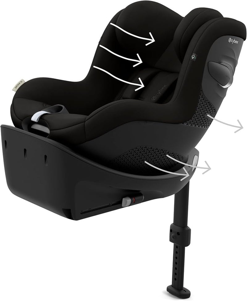 CYBEX Gold Sirona Gi i-Size Toddler Car Seat, Magic Black, 3 Months to 4 Years, 61-105 cm, Max 20 kg - Image 3