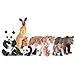 THINKBAY 8PCS Safari Zoo Animals Figurines Toys Realistic Plastic Mom and Baby Cubs Figures Includes PandaGrizzly BearKangarooTiger Educational Learning Playset for Kids Boys Girls - Image 2