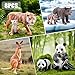 THINKBAY 8PCS Safari Zoo Animals Figurines Toys Realistic Plastic Mom and Baby Cubs Figures Includes PandaGrizzly BearKangarooTiger Educational Learning Playset for Kids Boys Girls - Image 4