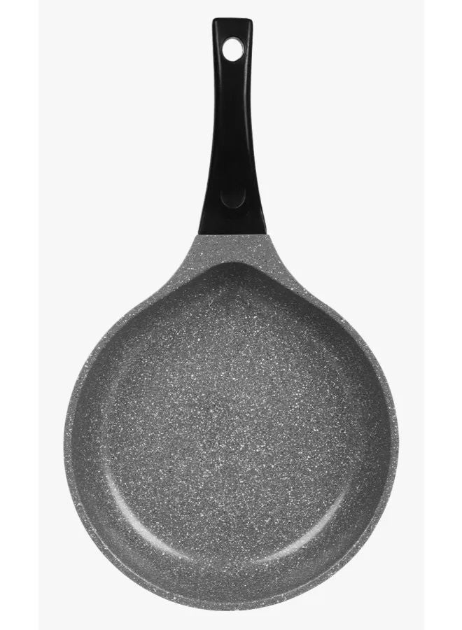 مقلاة قلي دائرية داي كاست -رمادي