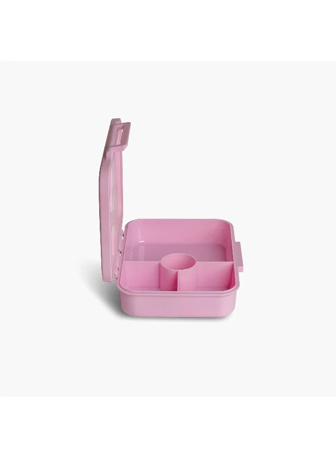 Citron Lunch Box-Unicorn Print-With 4 Cmprts-Bento Style- (Rpet/Tritan Plasticpink \ 16.5X21X5