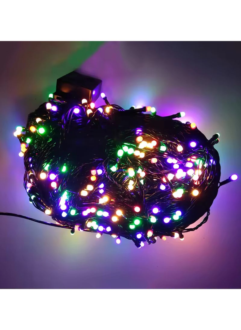 Generic 200 LEDs Fairy Lights, Colorful Lights Multi Modes 10M for Eid, Diwali, Party Home Decoration Black Wire (Colorful Lights)  - Image 2