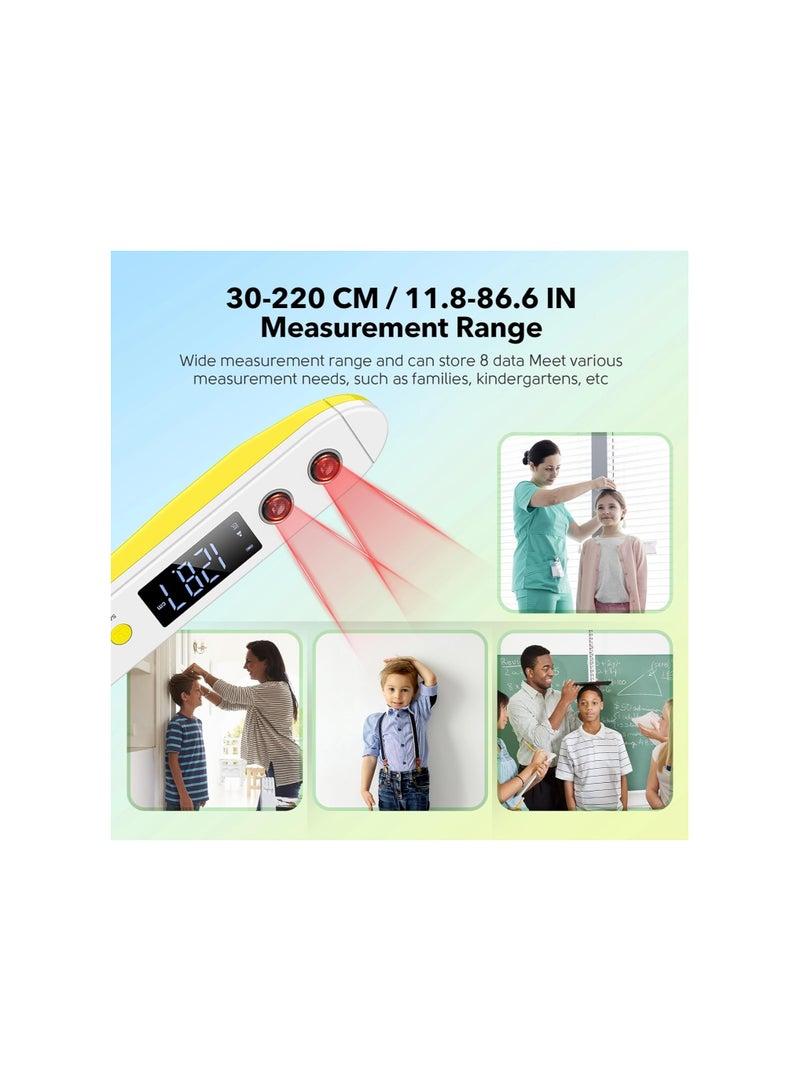 SYOSI Ultrasound Body Height Stadiometer, Portable Handheld Cordless Height Measurement Device, with Temperature Display, Precision Room Decor, for Children and Adults 30cm-220cm / 11.8in-86.6in - Image 2