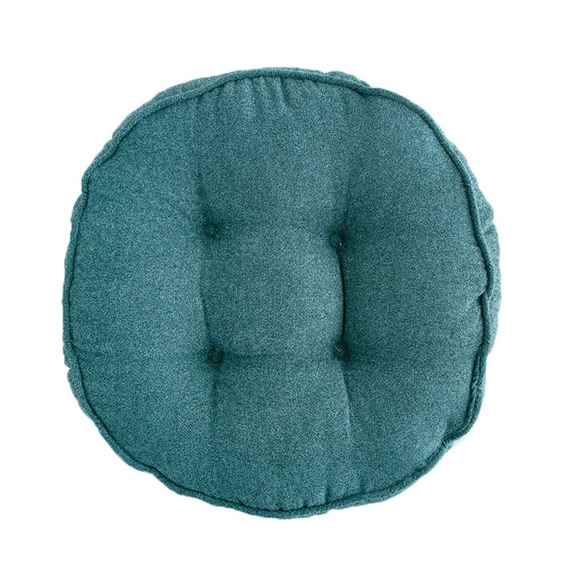 vctops Soft Chair Pads 18 inch Diameter Super Comfy Thicken Solid Color Round Seat Cushion for Kitchen Dining Room Office Chairs PeacockBlue18 x 18