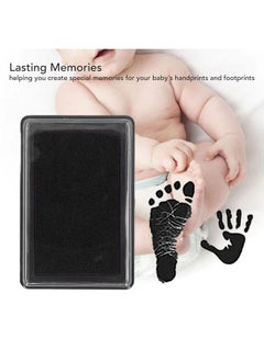 TOPINCN Baby Footprint Ink Pad Ink Pad For Baby Footprint Safe Baby Handprint Ink Pad With Paper Paw Print Pad Create Impressive Keepsake Stamp Baby Shower Registry Gift(Black Ink)  - Image 5