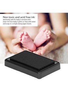 TOPINCN Baby Footprint Ink Pad Ink Pad For Baby Footprint Safe Baby Handprint Ink Pad With Paper Paw Print Pad Create Impressive Keepsake Stamp Baby Shower Registry Gift(Black Ink)  - Image 3