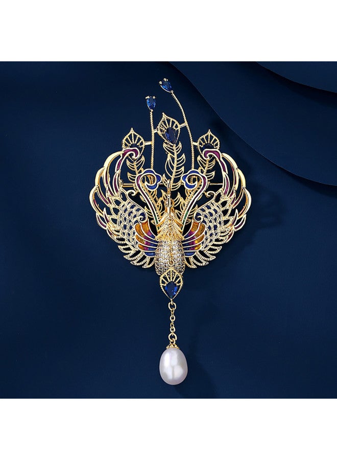 إيطالينا بروش Spring Phoenix، نسائي فاخر راقٍ، إحساس راقٍ، إكسسوار زهرة صدر البروش - Image 4