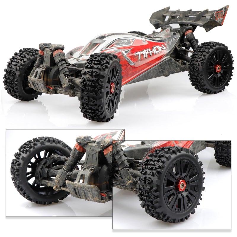 Aimrock 4 قطعة 1/8 RC عربات التي تجرها الدواب العجلات والإطارات 17 مللي متر عجلة عرافة مسبقة اللصق لـ Arrma Typhon 6S 3S Talion 6S Team Losi HPI RC سيارة للطرق الوعرة - Image 5