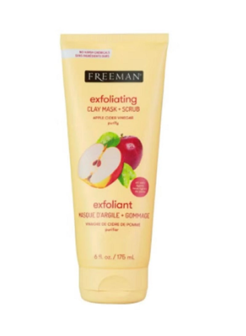 Freeman Cleansing Apple Cider Vinegar Clay Mask & Scrub 175 ML - Image 1