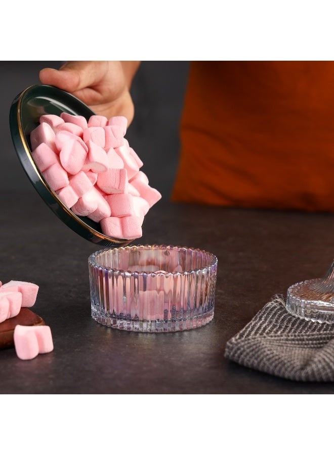 Royalford Multipurpose Glass Candy Jar RF12797 Elegant and Sleek, Durable and Long-Lasting Construction 10.5(d)x12.5 cm, Storage Box with Clear Lid and Body, Ideal for Sugar, Dry Fruits, Candies, Tea Leaves, Small Pantry Items - Image 5