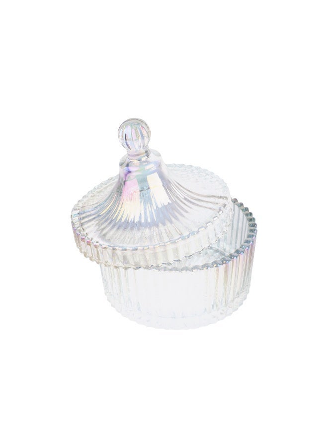 Royalford Multipurpose Glass Candy Jar RF12797 Elegant and Sleek, Durable and Long-Lasting Construction 10.5(d)x12.5 cm, Storage Box with Clear Lid and Body, Ideal for Sugar, Dry Fruits, Candies, Tea Leaves, Small Pantry Items - Image 2