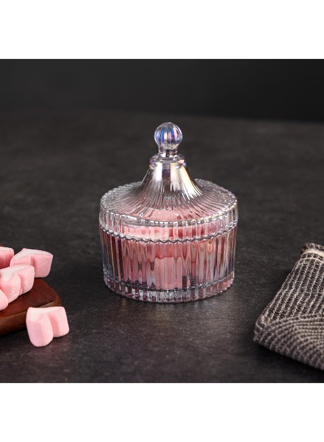 Royalford Multipurpose Glass Candy Jar RF12797 Elegant and Sleek, Durable and Long-Lasting Construction 10.5(d)x12.5 cm, Storage Box with Clear Lid and Body, Ideal for Sugar, Dry Fruits, Candies, Tea Leaves, Small Pantry Items - Image 4
