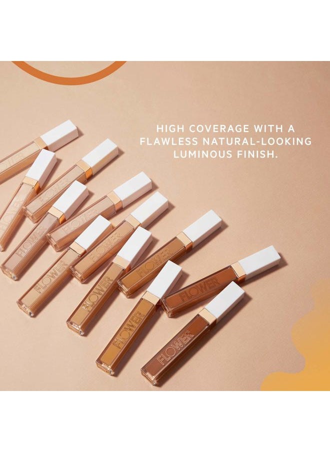 Flower Beauty - By Drew Barrymore Light Illusion Full Coverage Concealer - Diffuse Dark Under Eye Circles + Blurs Blemishes - Weightless Formula + Crease Proof Makeup (Medium Honey) - Image 1