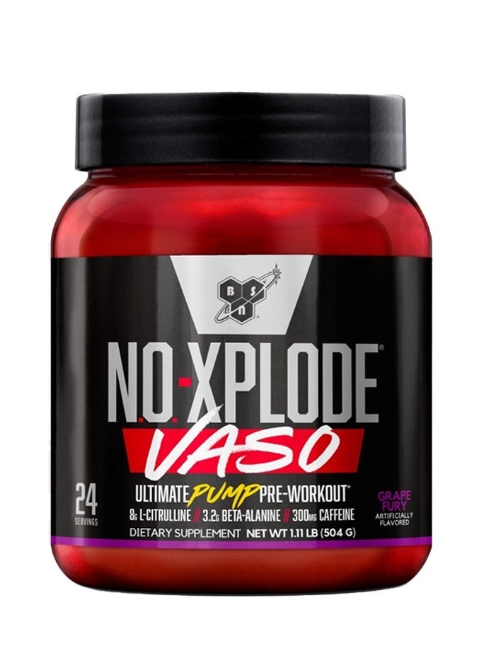 No-xplode Vaso Ultimate Pre workout Pump Grape Fury 1.11 lb - pzsku/Z8A3BABECD13AE577E48CZ/45/_/1731419472/125cfe40-a369-4d3f-bc51-325ee5a40ee0