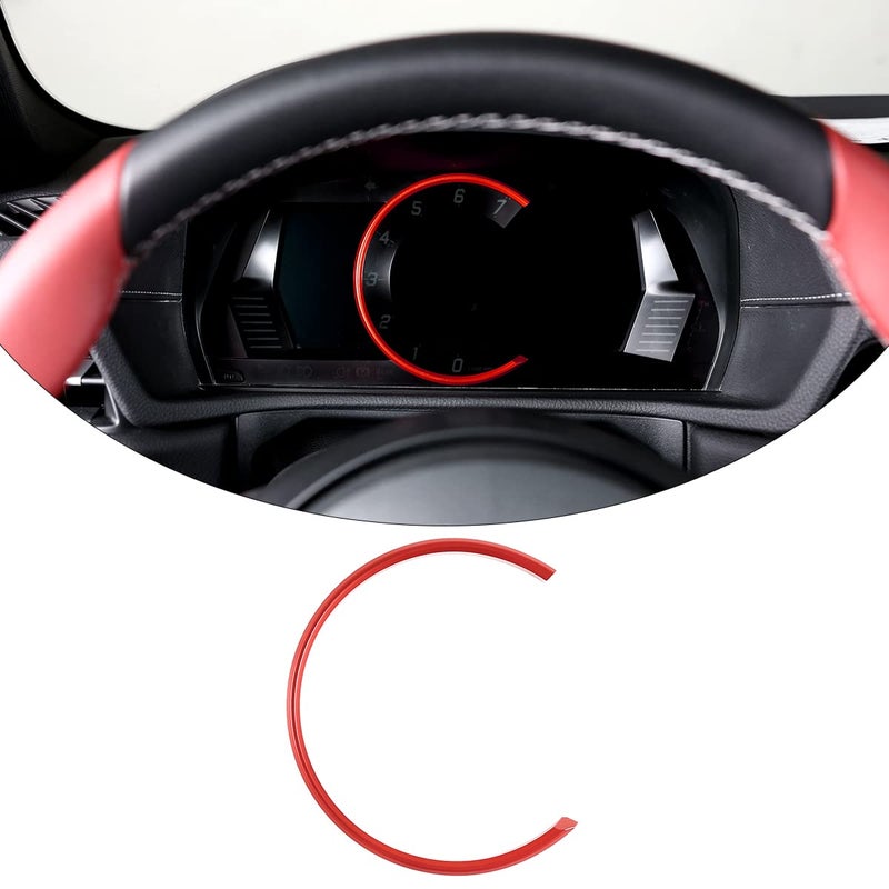 Daeiclru Dashboard Trim Ring Fit for Toyota Supra GR A90 A91 MK5 20182022 Interior Tachometer Decoration Ring Cover Dashboard Gauge Meter Surrounding Ring Accessories Red