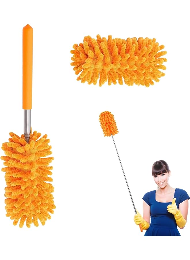 promass Extendable Microfiber Duster with Replaceable Head - Hand Washable, Detachable Pole - Ideal for Office, Car, Furniture, and More - Image 1