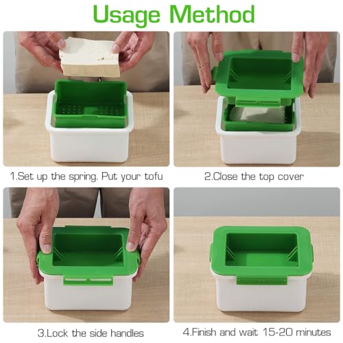 Serplex® Tofu Press Tofu Squeezer Dishwasher for 8-12oz Tofu, Easily Remove Water from Tofu in 15-30 Mins for More Delicious, Up to 3X More Efficient Tofu Pressing for Homemade Tofu - Image 5