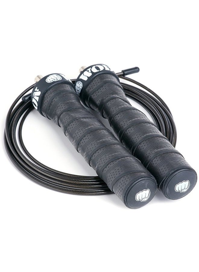 WOD Nation Attack Speed Jump Rope - Adjustable Jumping Ropes - Unique 2 Cable Skipping Workout System - 1 Thick and 1 Light 10' Cable - Perfect for Double Unders - Fits Men and Women - Image 3
