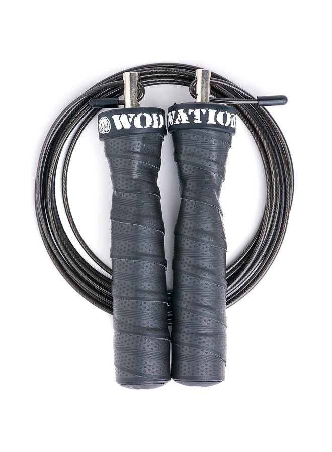 WOD Nation Attack Speed Jump Rope - Adjustable Jumping Ropes - Unique 2 Cable Skipping Workout System - 1 Thick and 1 Light 10' Cable - Perfect for Double Unders - Fits Men and Women - Image 2