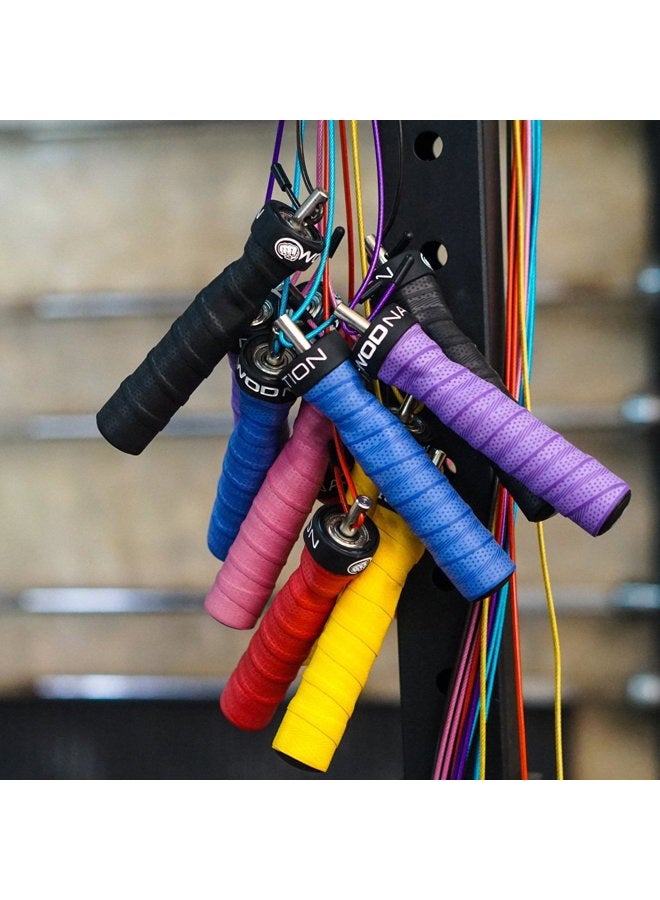 WOD Nation Attack Speed Jump Rope - Adjustable Jumping Ropes - Unique 2 Cable Skipping Workout System - 1 Thick and 1 Light 10' Cable - Perfect for Double Unders - Fits Men and Women - Image 5