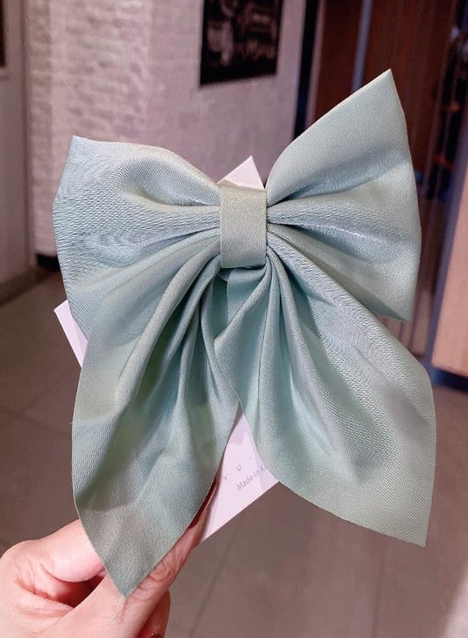 CHIROGRAPHY مجموعة شيروغرافي الفاخرة للنساء، 6 قطع، مشابك، فيونكات شعر من الساتان الحريري للفتيات، شرائط شعر متعددة الألوان، مشابك فيونكات لطيفة للنساء، هدايا إكسسوارات | لون عشوائي - Image 3