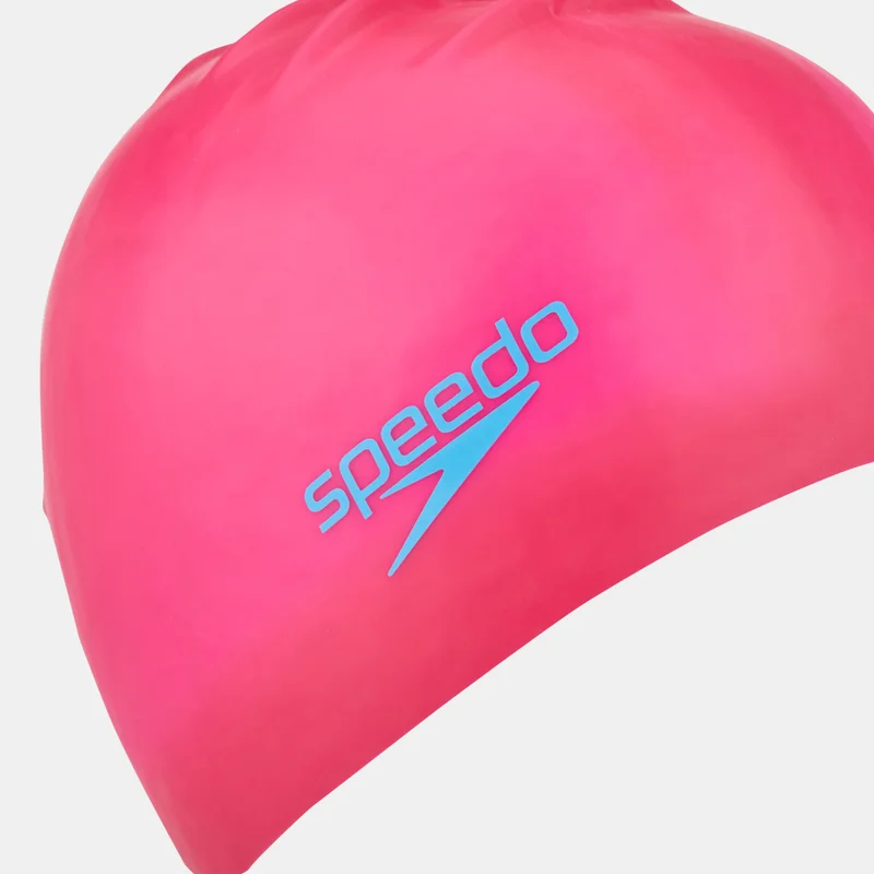 speedo Pink Kids' Long Hair Swim Cap  | Best Price UAE