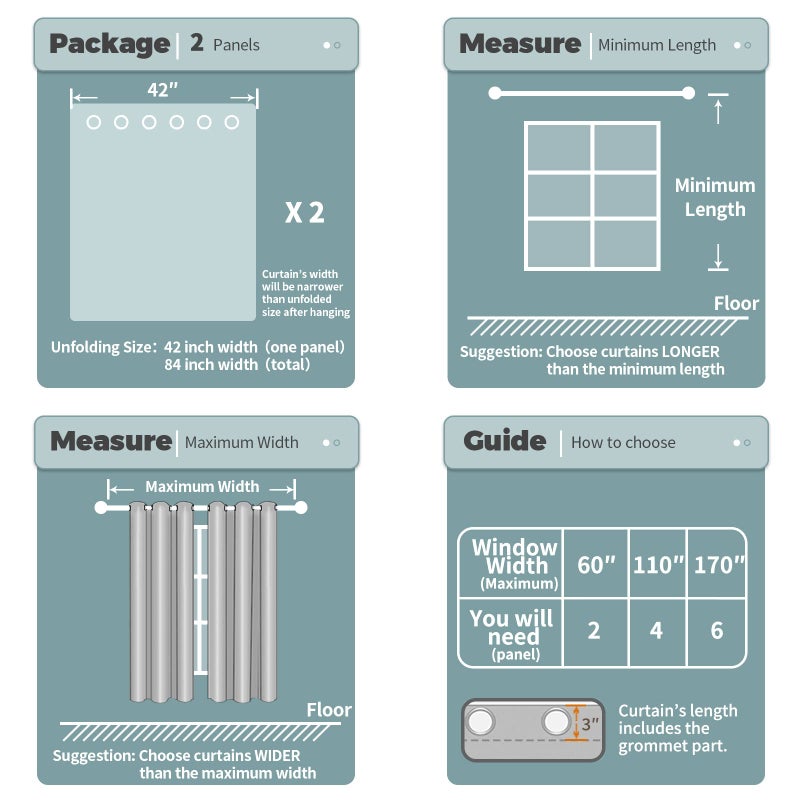 BGment Kids Blackout Curtains for Boys Bedroom - Grommet Thermal Insulated Silver Star Print Room Darkening Curtains for Living Room, Set of 2 Panels (42 x 72 Inch, Navy) - Image 5