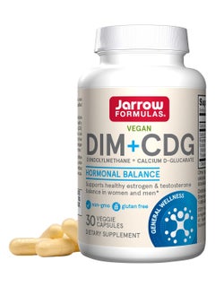 jarrow formulas Dim Plus Cdg Supports Estrogen Balance And Healthy Cell Replication 30 Capsules  - Image 1