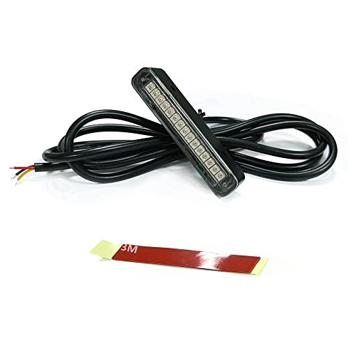 NBWDY 1Pcs 15 Red Leds Waterproof Motorcycle Led License Plate Light,Brake Stop Light,Tail Light,Trailer Light,Side Marker Light,Signal Warning Light for Motorcycle Scooter Bike ATV Car RV SUV - Image 1
