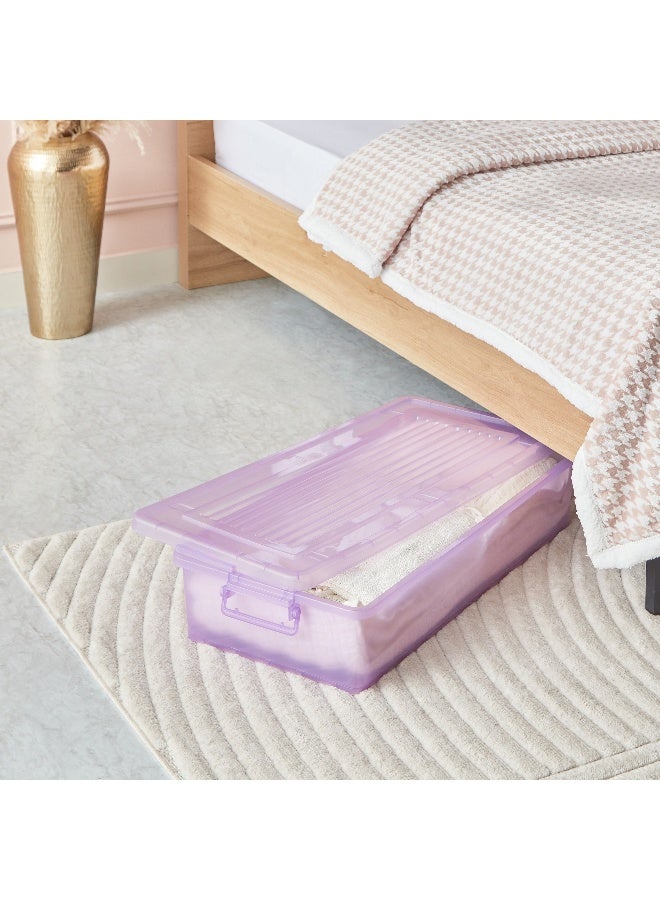 Home Box Rolling Underbed Storage Box with Wheel and Lid 35 L - Image 1