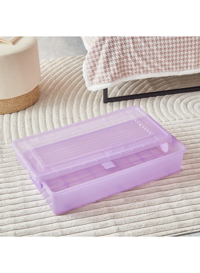 Home Box Rolling Underbed Storage Box with Wheel and Lid 35 L - Image 4