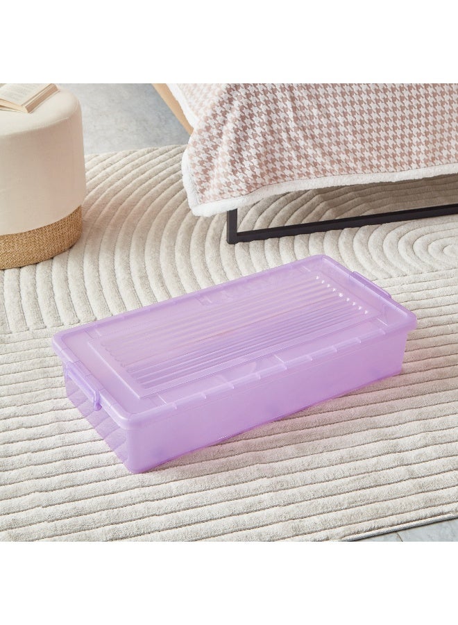 Home Box Rolling Underbed Storage Box with Wheel and Lid 35 L - Image 3