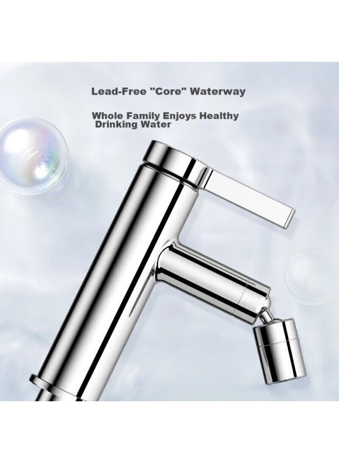 Jomoo Universal Water Outlet Healthy Basin Faucet, Bathroom Cold And Hot Water Tap, 32393-506/1b - Image 3