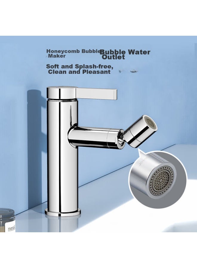Jomoo Universal Water Outlet Healthy Basin Faucet, Bathroom Cold And Hot Water Tap, 32393-506/1b - Image 5