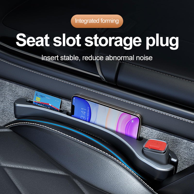 Jectam Car Seat Gap Filler, Leather Car Gap Filler Universal Fit for Most Cars and Trucks, Fill The Gap Between Seat and Consoles, Prevents Things from Falling Out, Pack of 2 PCS (Red) - Image 5