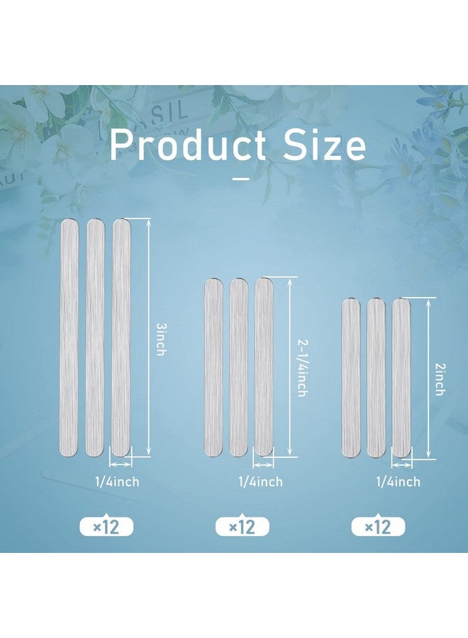 Shimeyao 36 Pack Aluminum Flat Ring Blanks Metal Stamping Blanks Ring Metal Strips Metal Stamping Supplies Jewelry Blanks For Diy Jewelry With Deburred Edge Ring Size 46 79 810 (Silver) - Image 2